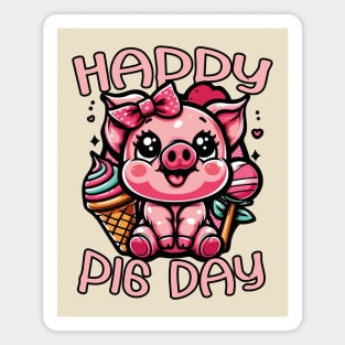 Happy Pig Day: Let's Celebrate Our Adorable Porcine Pals! Magnet